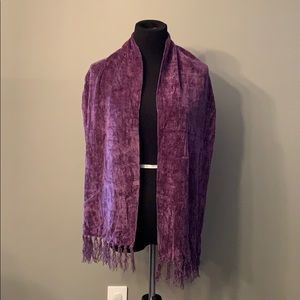 Chenille purple scarf